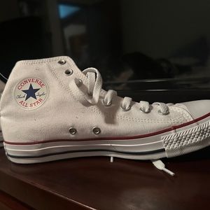 New white High Top Converse
